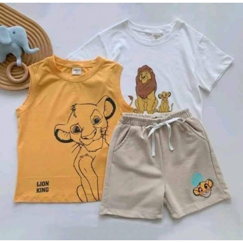 ชุดเซตเด็ก 3 ชิ้น ลาย Lion King ขนาด : 100-150