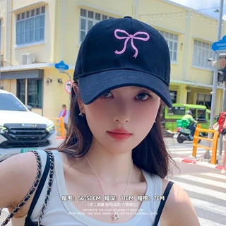 หมวกเบสบอล ปักลายสก๊อต ประดับโบว์น่ารัก มี 6สี