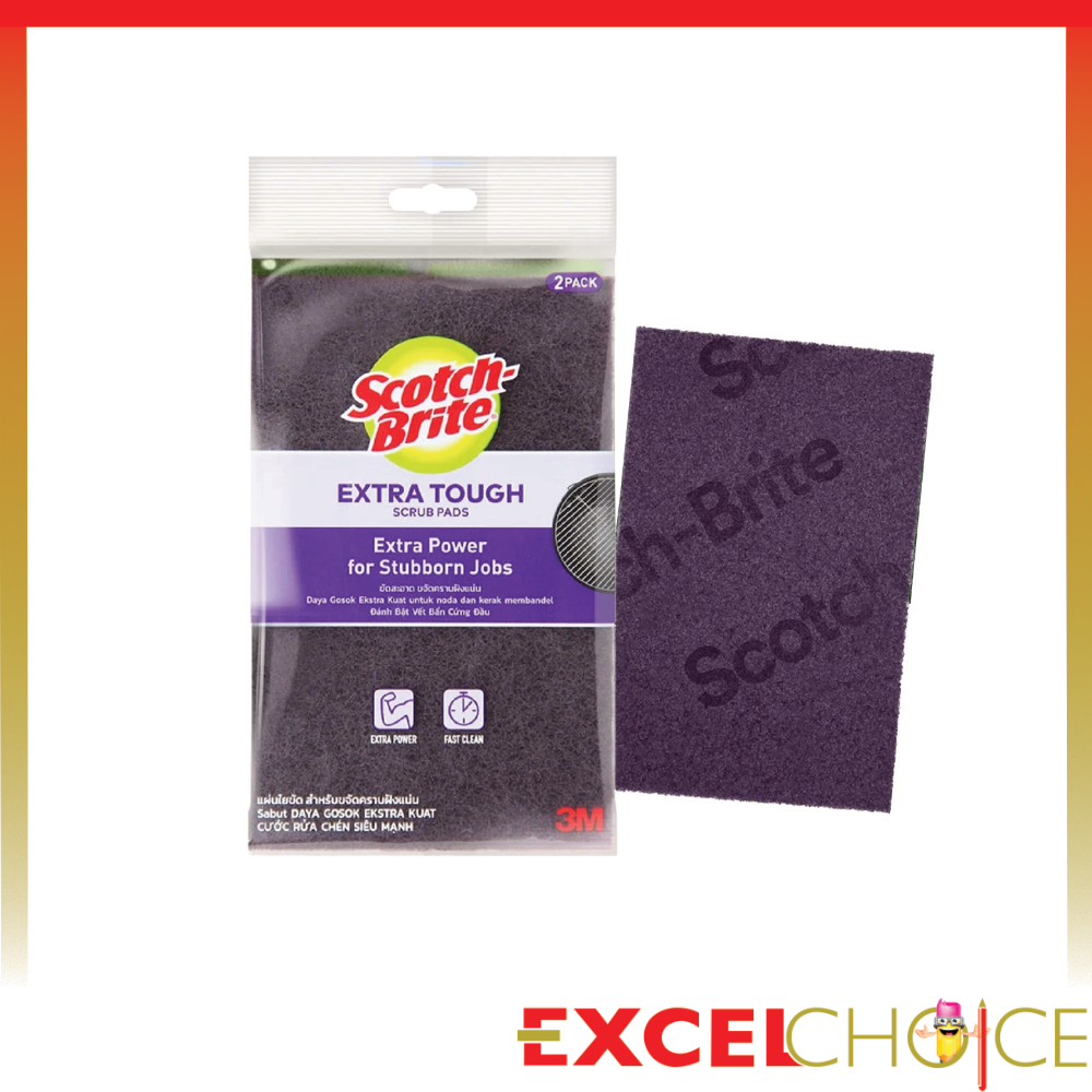 [ซื้อสินค้า3Mครบ250บ. แถมเทป408หรือ4010] สก๊อตช์-ไบรต์ แผ่นใยขัดสำหรับขจัดคราบไหม้ SB EXTRA TOUGH PAD Scotch-Brite 3M
