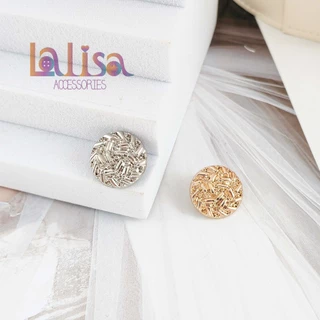 กระดุมโลหะรอบนูนทอง กระดุมTweed เสื้อแจ็คเก็ต เสื้อกันหนาว ตกแต่งเสื้อผ้า Alloy button (A-1-G-MS-15)