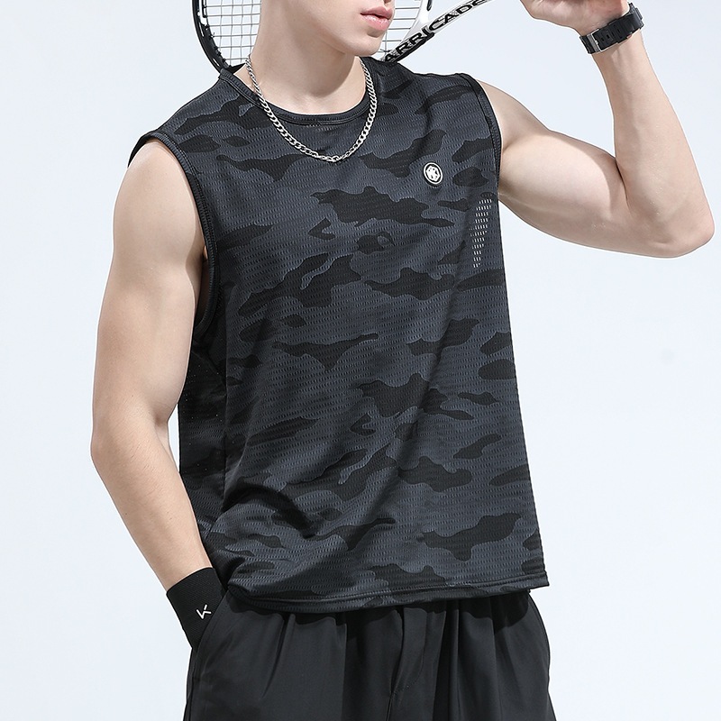 [YF03] เสื้อกล้ามสำหรับผู้ชาย เสื้อแขนกุดใส่สบาย ทรงหลวม ใส่ออกกำลังกาย ใส่วิ่ง ระบายอากาศได้ดี