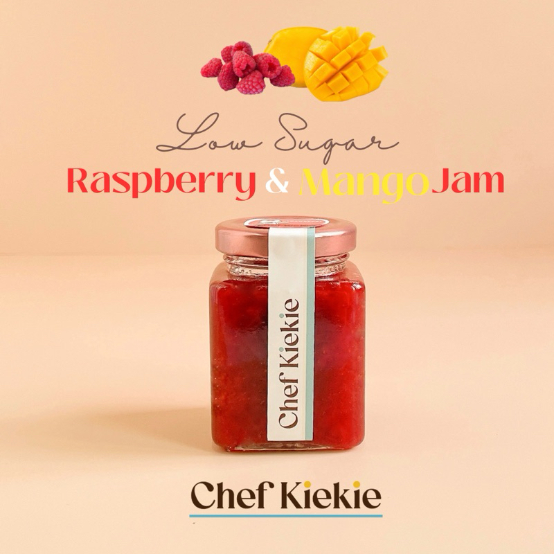 ChefKiekie Raspberry & Mango Jam แยม ราสเบอร์รี่และมะม่วง สูตรหวานน้อย