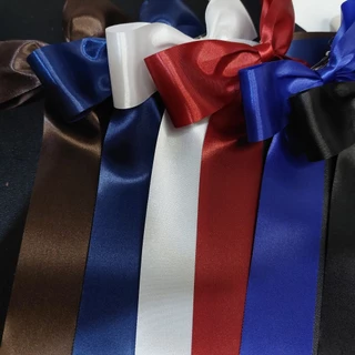 โบว์ใหญ่ โบว์หางยาว 10 สี 🎀 โบว์นักเรียน โบว์มัธยม โบว์ติดผม โบว์ม.ปลาย โบว์สวยๆ ริบบิ้น4cm