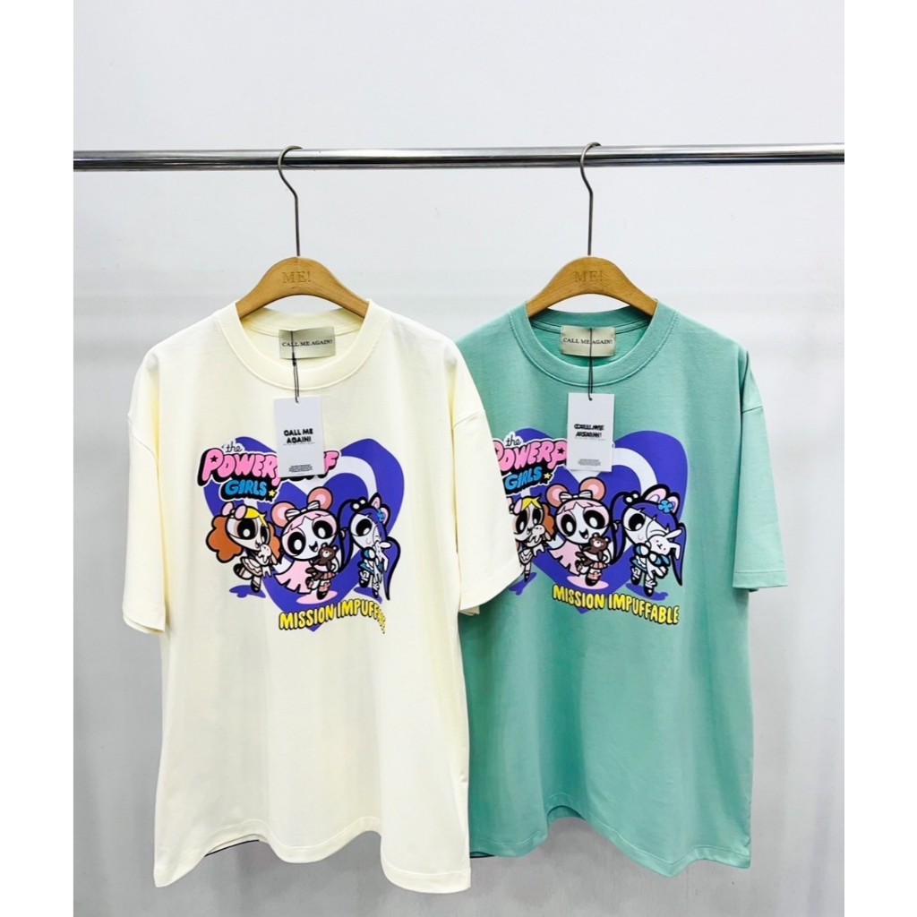 🧚🧚ลาย PPG👩👩 เสื้อยืด CallmeAgain ทรง Oversize อก 44-46" ผ้าคอตตอน 💯