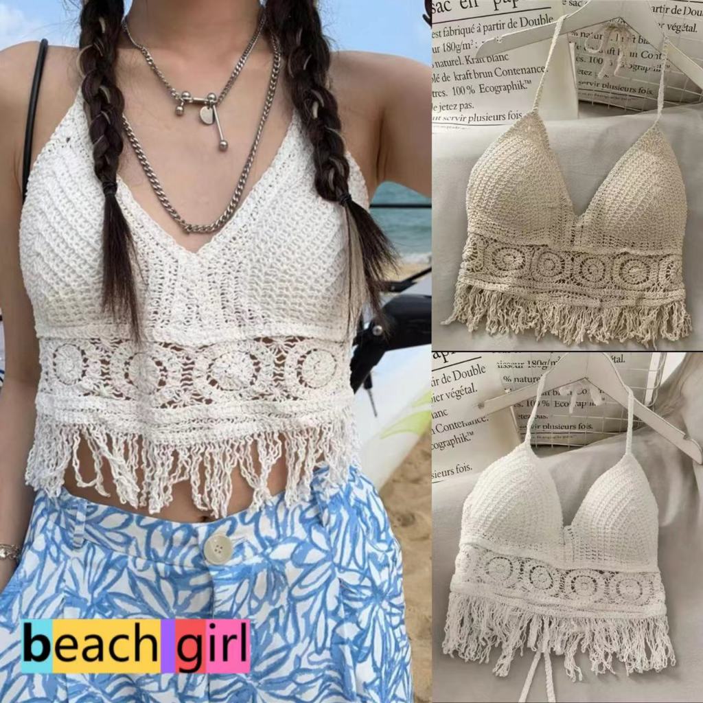 beachgirl บิกินี่ ถัก sexy รุ่นใหม่ ชุดไปทะเล แฟชั่น ผ้าเนื้อดี #0306