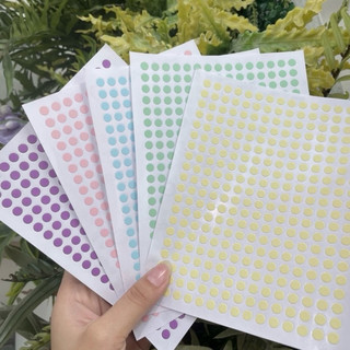 สติกเกอร์ Sticker 6 มม กระดาษวงกลม เขียนได้ทุกปากกา