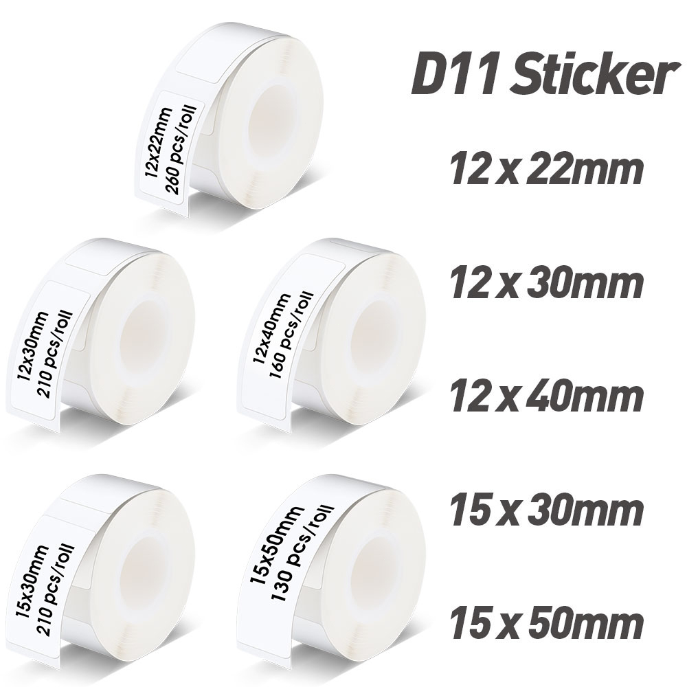 Niimbot D11 สติกเกอร์เทปฉลาก สีขาวเรืองแสง D110 D11 NIIMBOT D11 สําหรับเครื่องพิมพ์ฉลาก
