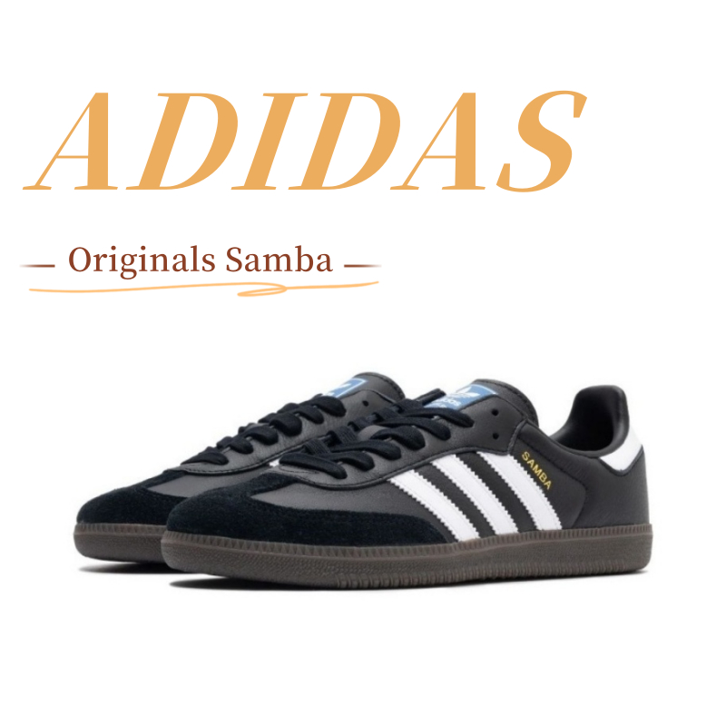 ของแท้ 100% รองเท้า adidas originals samba og วินเทจ รองเท้าวิ่งผู้ชาย ใหม่ แฟชั่น รองเท้าคัชชูผู้หญิง รองเท้าผ้าใบสีดำ