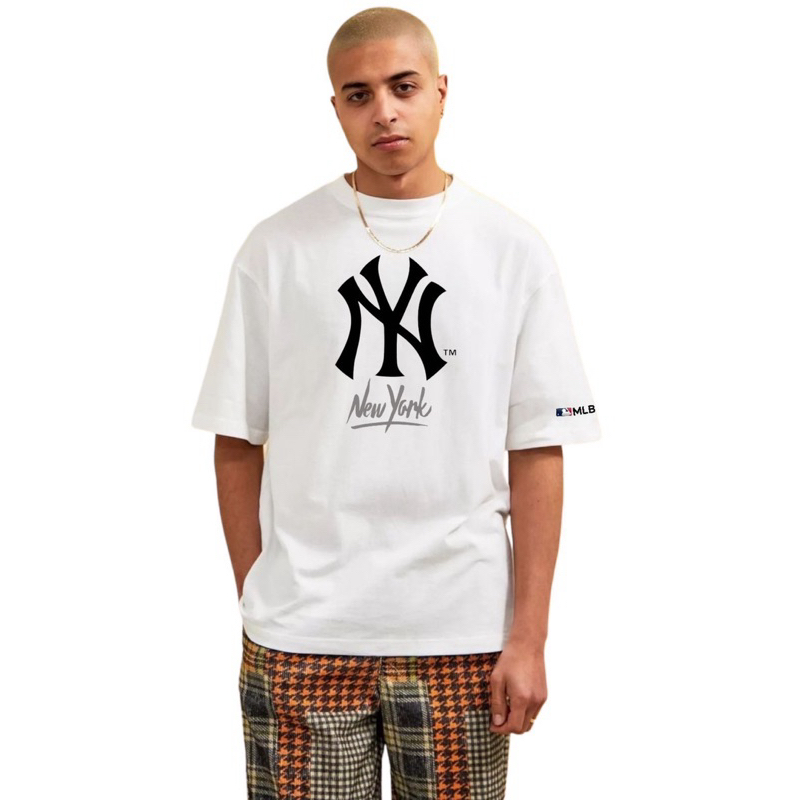 ขส2806 งานป้าย NÝ MŁB สวย เสื้อยืดคอกลมแขนสั้น Unisex ผ้าฝ้าย (cotton 100%