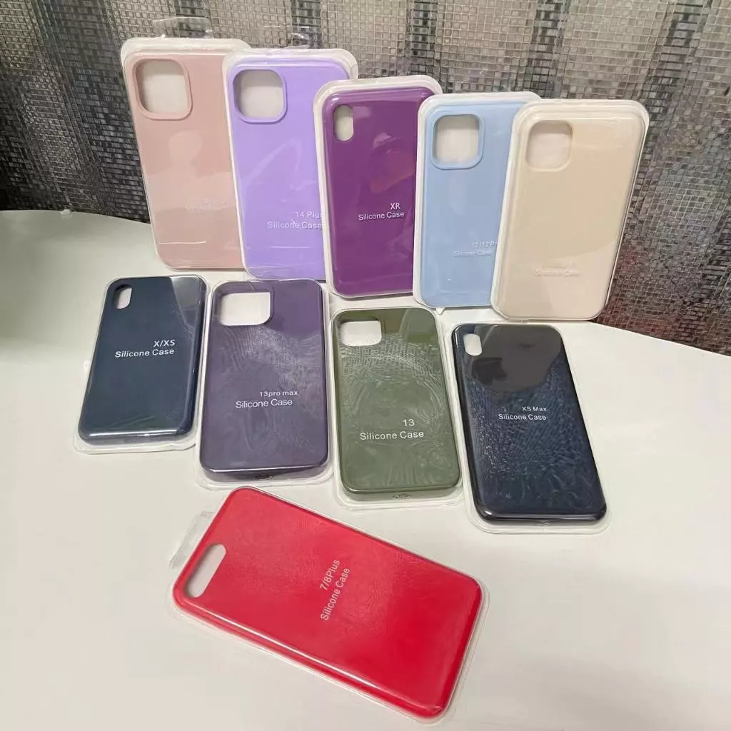 เคส กำมะหยี่ Silicone สำหรับ ไอโฟน 15/14/13/12/11 Pro Max เคสซิลิโคน กันเปื้อน Cover Case White พร้อมส่ง สีพาลเทส 024