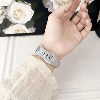 เสือดาวพิมพ์สายนาฬิกาซิลิโคนเหมาะสำหรับ iWatch series11 10 9 8 7 6 se ultra 49mm44mm45mm i watch5 4 3 2 41mm38mm40mm42mm