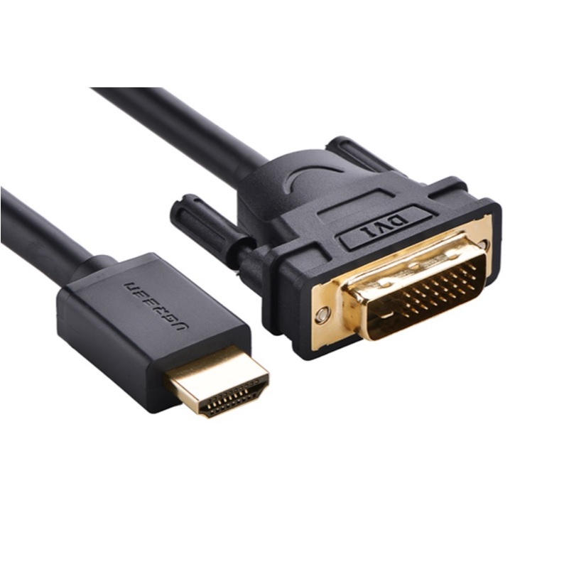 UGREEN HDMI to DVI 24+1 Cable or DVI 24+1 to HDMI Cable HD106-11150(รับประกัน2ปี)
