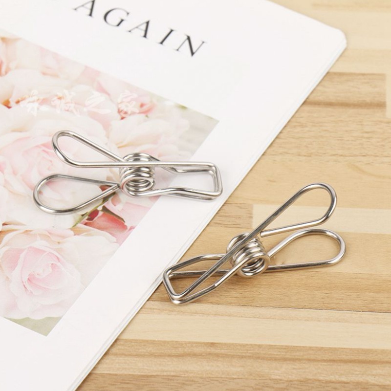 คลิปลวดสแตนเลสแข็งคลิปอาหารในครัวเรือนคลิปอบแห้งเสื้อผ้า