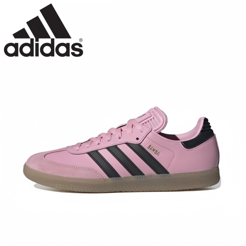 INTER MIAMI CF x adidas originals Samba สีชมพู และดำ ของแท้ 100 %  style Running shoes sneakers