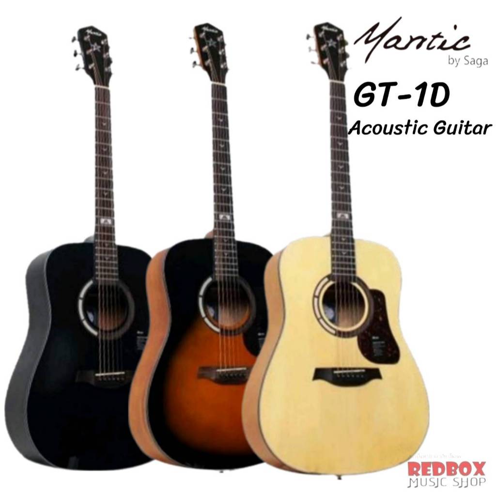 กีต้าร์โปร่ง Mantic GT-1D ขนาด 41 นิ้ว เล่นง่าย ตุ้มค่า Acoustic Guitar