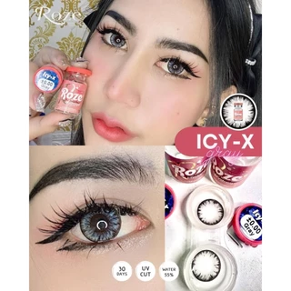 🔥คอนแทคเลนส์ ✨ขนาดบิ๊กอาย โตมาก✨ Icy-X (Rozelens / Kissylens) ✨ Brown / Gray / Black