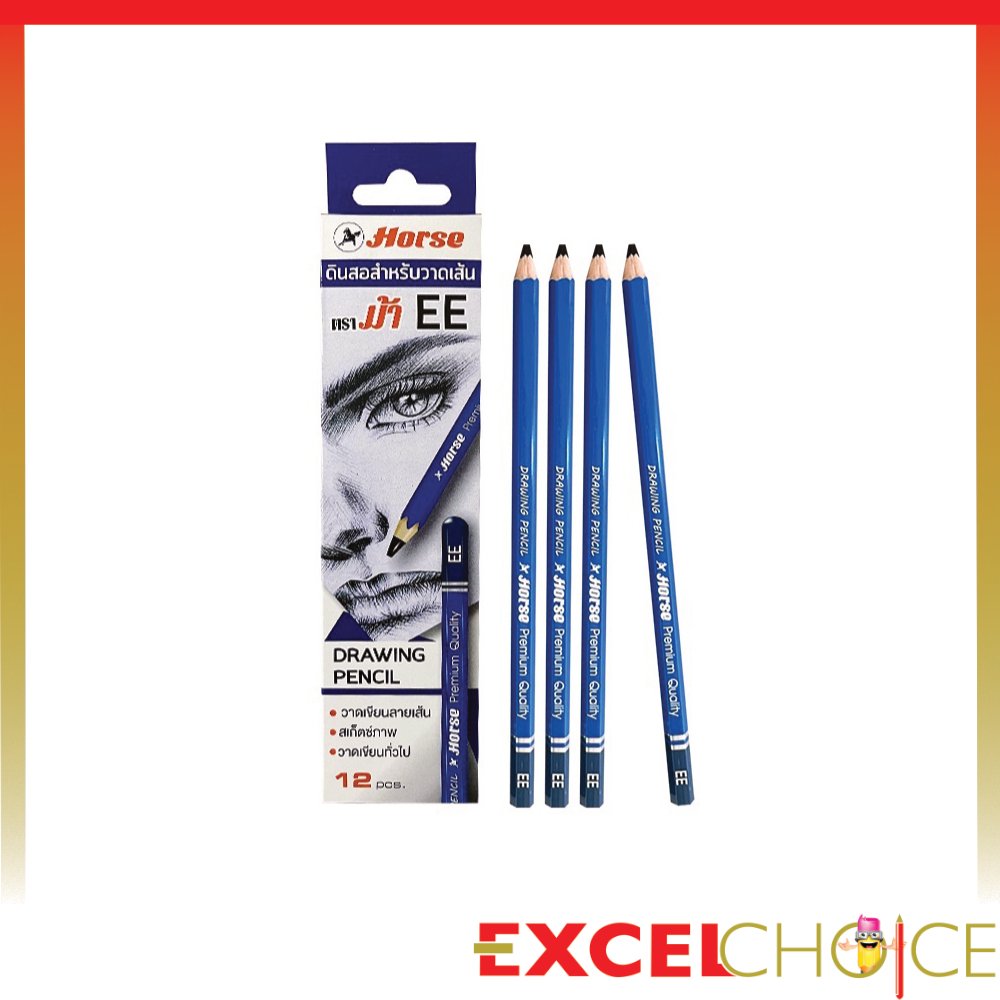 ตราม้า ดินสอวาดเส้น EE ดินสออีอี ดินสอEE