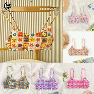 ชุดว่ายน้ำผู้หญิง บิกินี่ด้านบน bikini ลาย ดอกไม้ สีต่างๆ ความยืดหยุ่นที่ดีและเนื้อผ้าที่สบาย#00305