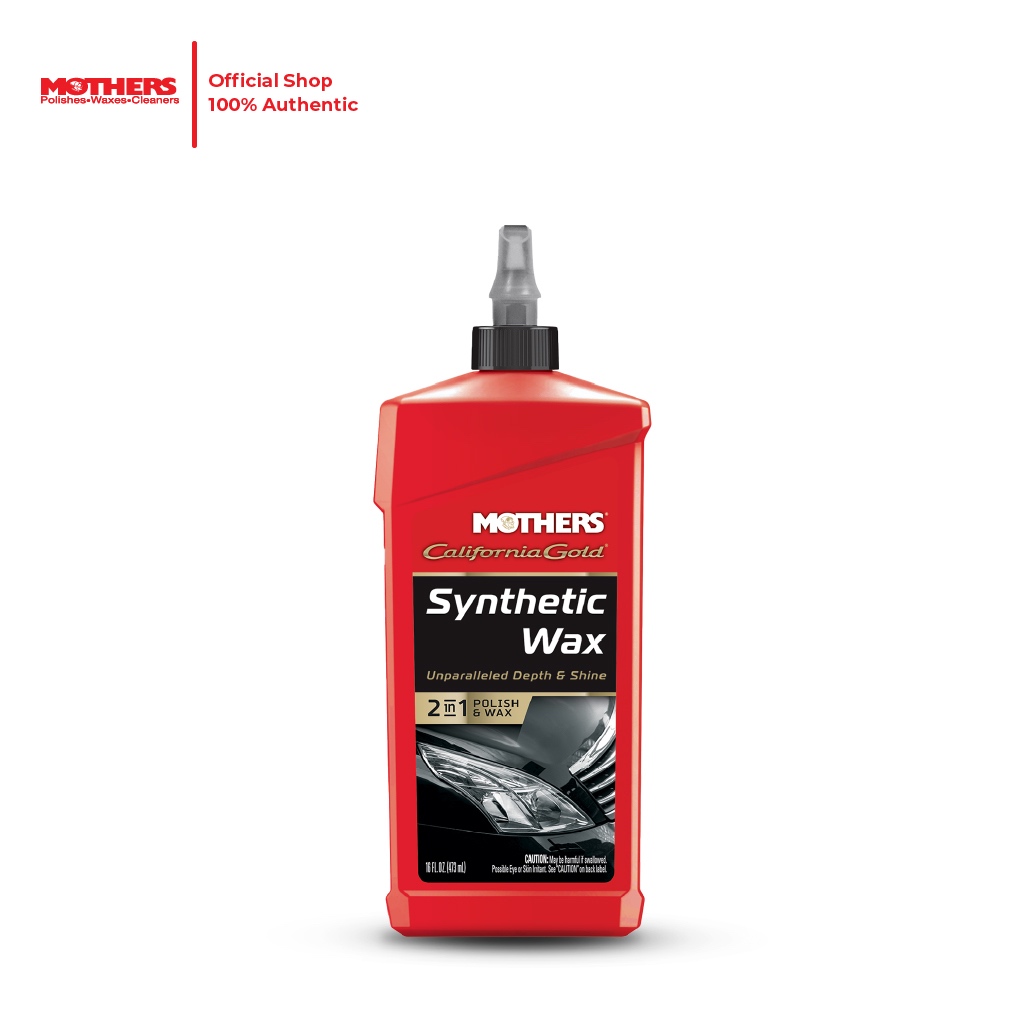 Mothers® - California Gold Synthetic Wax แว็กซ์สังเคราะห์เสริมความเงาปกป้องสีรถได้ยาวนาน ขนาด 473ml