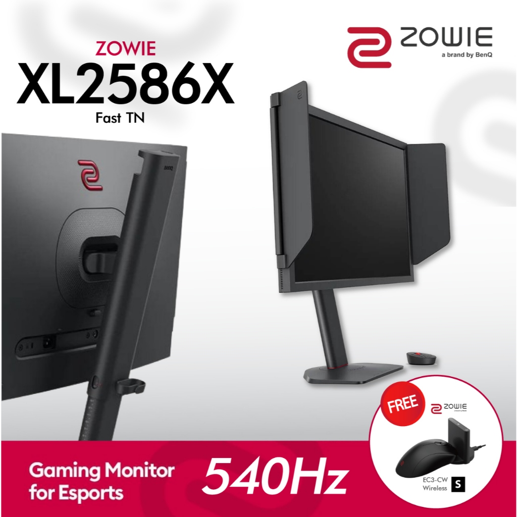 BenQ Zowie XL2586X Fast TN 540Hz DyAc™ 2 Gaming Monitor for Esports - 3 Yrs Warranty