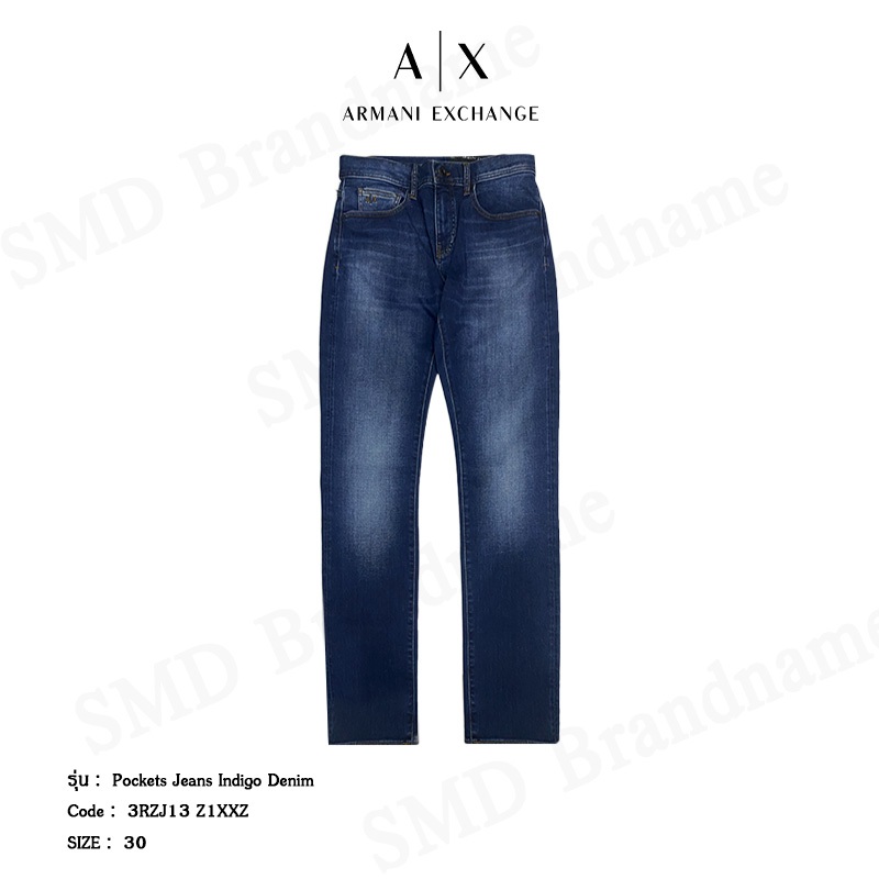 Armani Exchange กางเกงยีนส์ รุ่น Pockets Jeans Indigo Denim Code: 3RZJ13 Z1XXZ