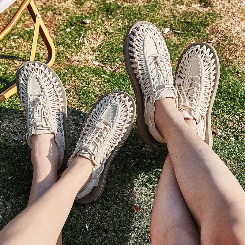 （269THB）ส่งไว🚀1-2 วัน รองเท้าแตะรัดส้น เชือกถักสาน รองเท้าเดินป่า Sandals 5 สี
