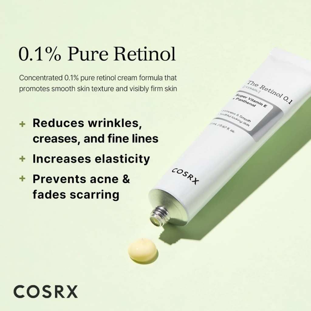 เรตินอล ตัวดังของเกาหลี COSRX The retinol 0.1 cream 20ml.