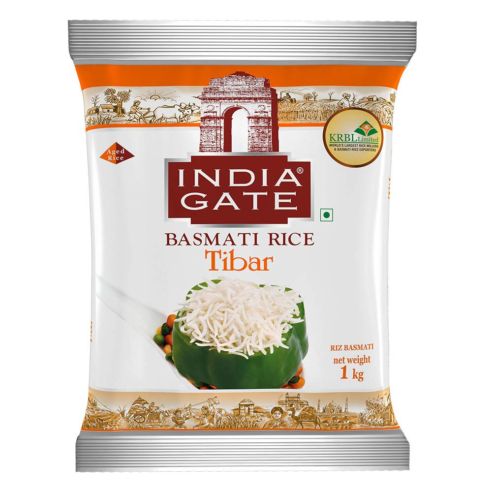 India Gate Tibar Basmati Rice 1 kg ข้าวบาสมาติ