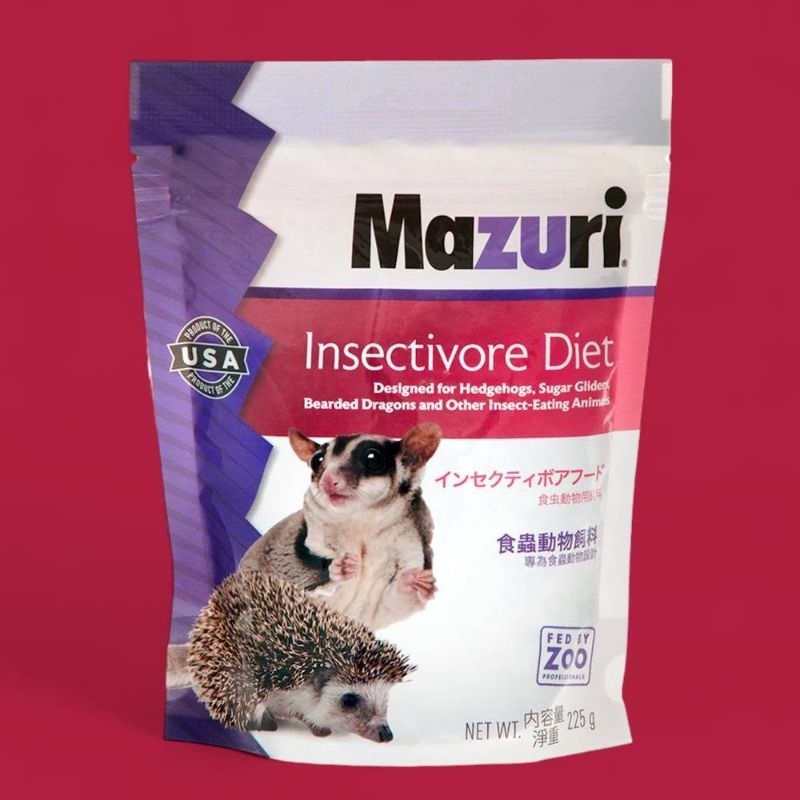 Mazuri 225 กรัม มาซูริ อาหารเม่นแคระ,ชูก้าไรเดอร์,เบียดดราก้อน [พร้อมส่งด่วน]