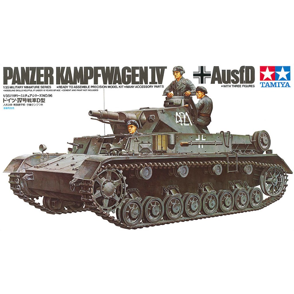 New TAMIYA 35096 ชุดประกอบจำลองมาตราส่วน 1:35 GERMAN PANZER KAMPFWAGER IV Ausf. D ต้องไปสร้างและทำสีเอง