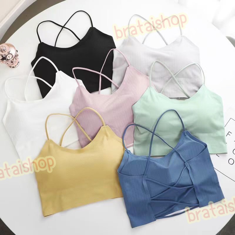 เสื้อชั้นใน สายเดี่ยว เเบบสวม สายไขว้หลัง โชว์หลัง มีสีให้เลือกเยอะ รุ่น B065