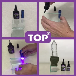 UV Super Glue TOP เหนียวแน่นทนทาน ไม่เหลือง เหมาะกับงานตืด แก้ว โลหะกับแก้ว ,พลาสติก, ABS PS PVC PET