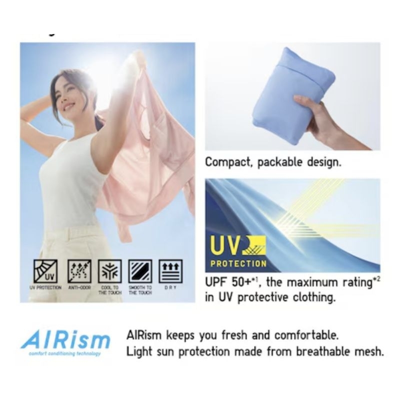 เสื้อกัน UV Uniqlo AIRism แท้ Made in Vietnam