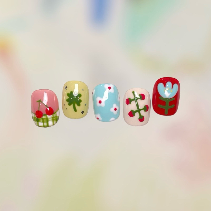 playpaint เล็บปลอม handmade สไตล์เกาหลี