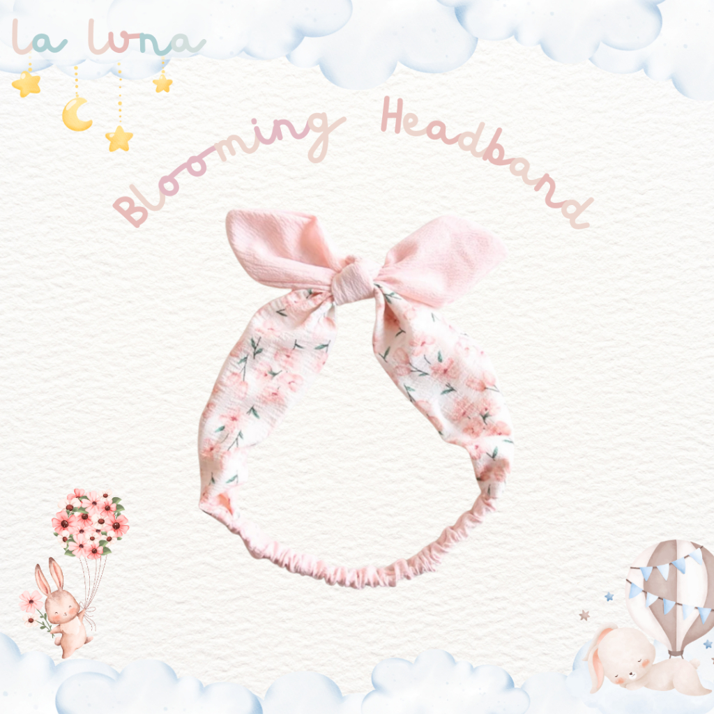 La Luna โบว์คาดผมเด็ก ลายดอกไม้ 2-4 ปี (Blooming Headband)