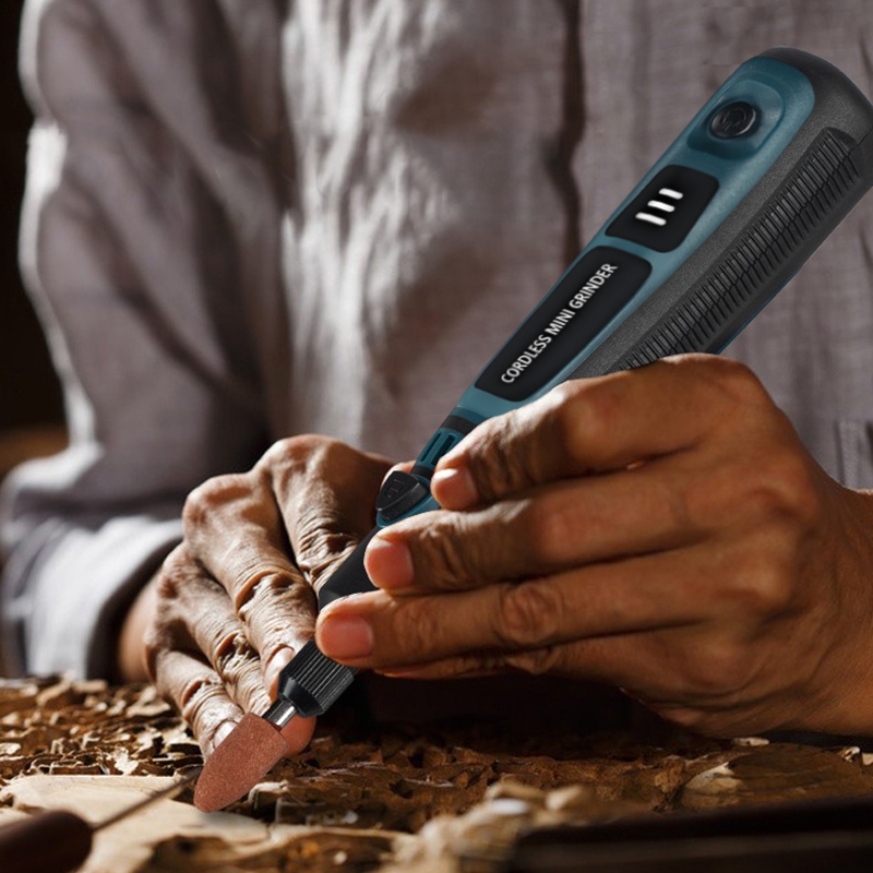 (108 ชิ้น) เครื่องเจียร์ mini เครื่องเจียร์ไร้สาย เครื่องเจียรไฟฟ้า ปรับความเร็วได้ 3.6V ชาร์จ USB สําหรับครัวเรือน - รูปที่ 6