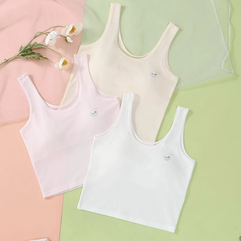 [Y D]🔥พร้อมส่ง🔥เสื้อซับในเด็ก ฟองน้ำเย็บติด ระบายอากาศได้ดี#205