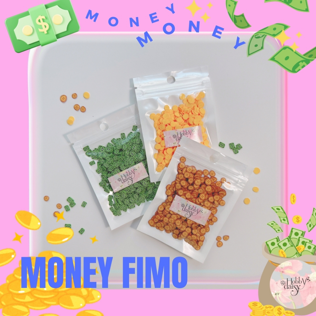 Money Fimo - ฟีโม่รูปเหรียญและเงิน เหมาะสำหรับตกแต่ง DIY งานประดิษญ์ เรซิ่น