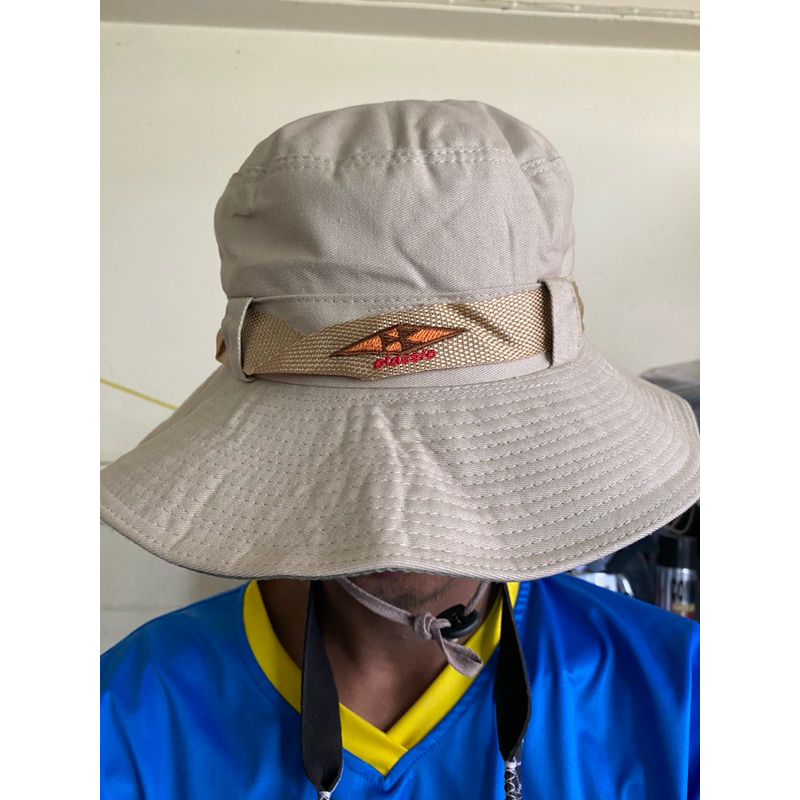 หมวกวินเทจ บักเก็ตเดินป่า ตกปลา มีสายคล้อง (Bucket hat)