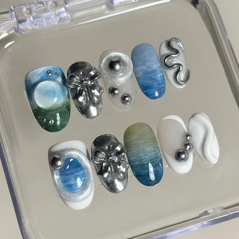 เล็บปลอม pvc nails 116 ( ถ่ายรูปจากงานจริงทุกชิ้น )