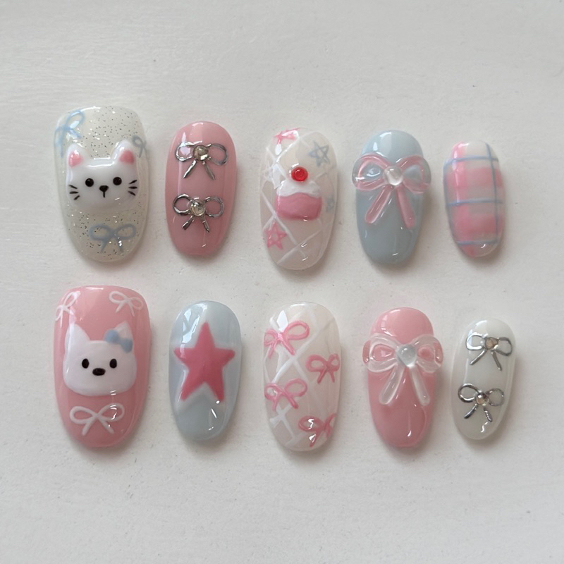 เล็บปลอม pvc nails 172 ( ถ่ายรูปจากงานจริงทุกชิ้น )