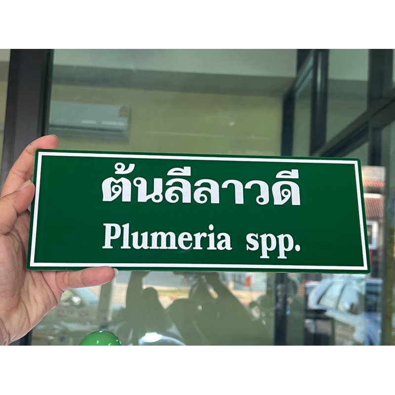 ป้ายต้นไม้ ป้ายชื่อต้นไม้ ออกแบบได้ตามต้อง มีทั้งปักดิน และแขวนตามต้นไม้ต่างๆ ป้ายพันธุ์ไม้ น้ำหนักเบา ทนทุกสภาพอากาศ