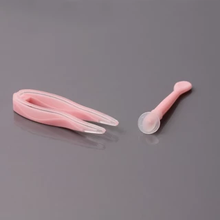 Magister & Realcon คีบคอนแทคเลนส์ แบบนิ่ม รูปตัว สําหรับถอดคอนแทคเลนส์ Pink