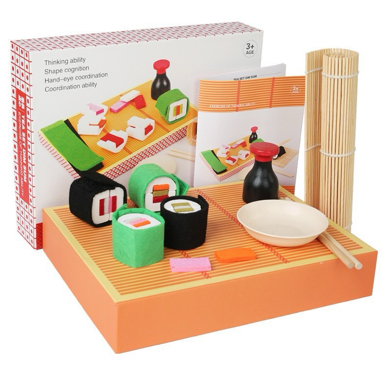 ชุดทำอาหารจำลอง ซูชิ แซนวิช บาร์บีคิว ของเล่นเด็ก