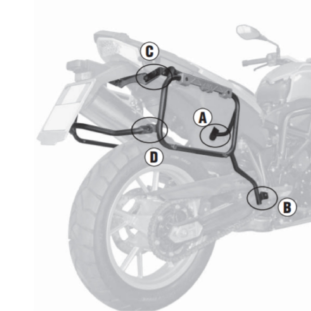 GIVI PL5103CAM Pannier Holder for BMW F 650 GS/ F 800 GS - แร็คข้างติดรถมอเตอร์ไซค์