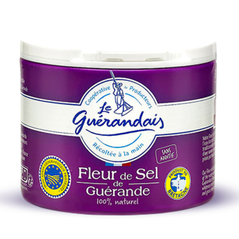 เลอ เกอร์แรนเด ดอกเกลือทะเล จากฝรั่งเศส 125 กรัม - Fleur de Sel Guerande Salt 125g Le Guerandais brand