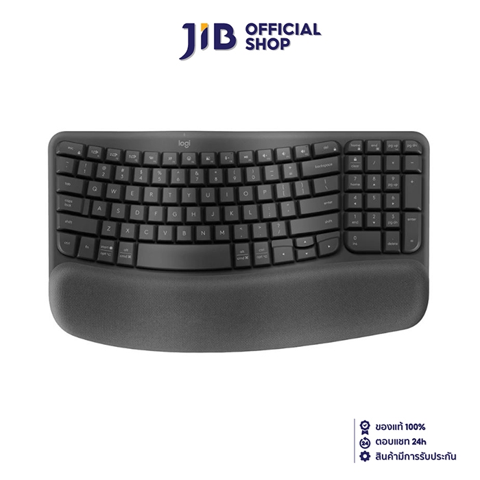 WIRELESS KEYBOARD (คีย์บอร์ดไร้สาย) LOGITECH WAVE KEYS (GRAPHITE) (EN/TH)