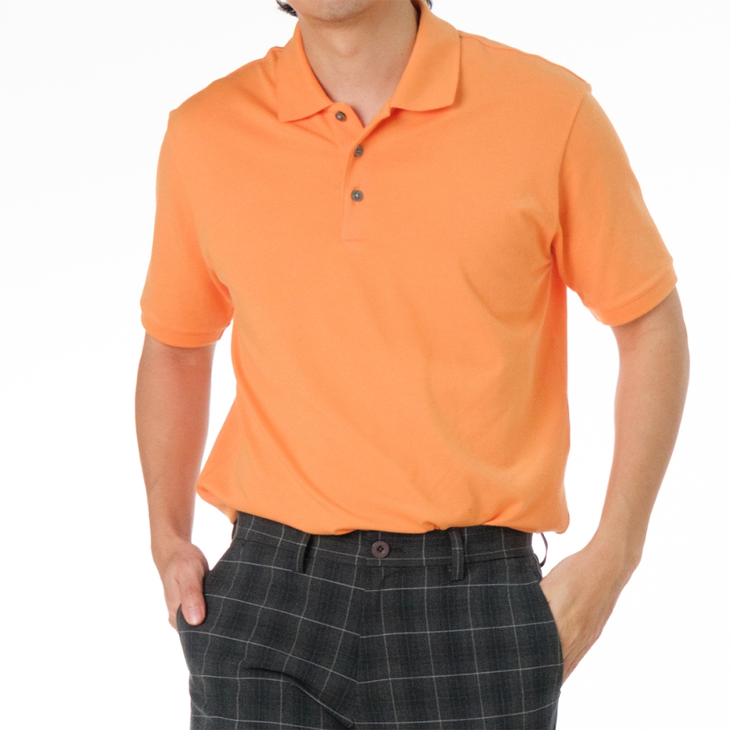 era-won เสื้อโปโล แขนสั้น ทรงสลิม Polo Shirt สี ORANGE (ส้มใหม่)