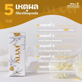 สเปรย์สารส้มพรีเมียมเข้มข้น ระงับกลิ่นกายลดเหงื่อ 48 ชั่วโมง (1 ขวด) แห้งไวไร้คราบ"ปกป้องพร้อมบำรุง"