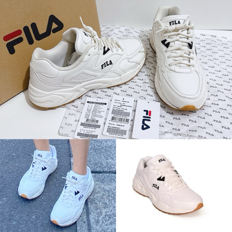 ส่งต่อ ของแท้ รองเท้า FILA Duneshot - Beige สีขาวออฟไวท์